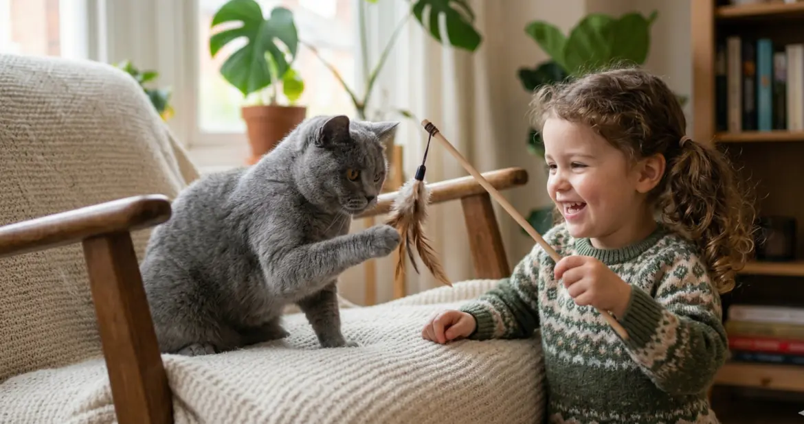 British Shorthair ve çocuk